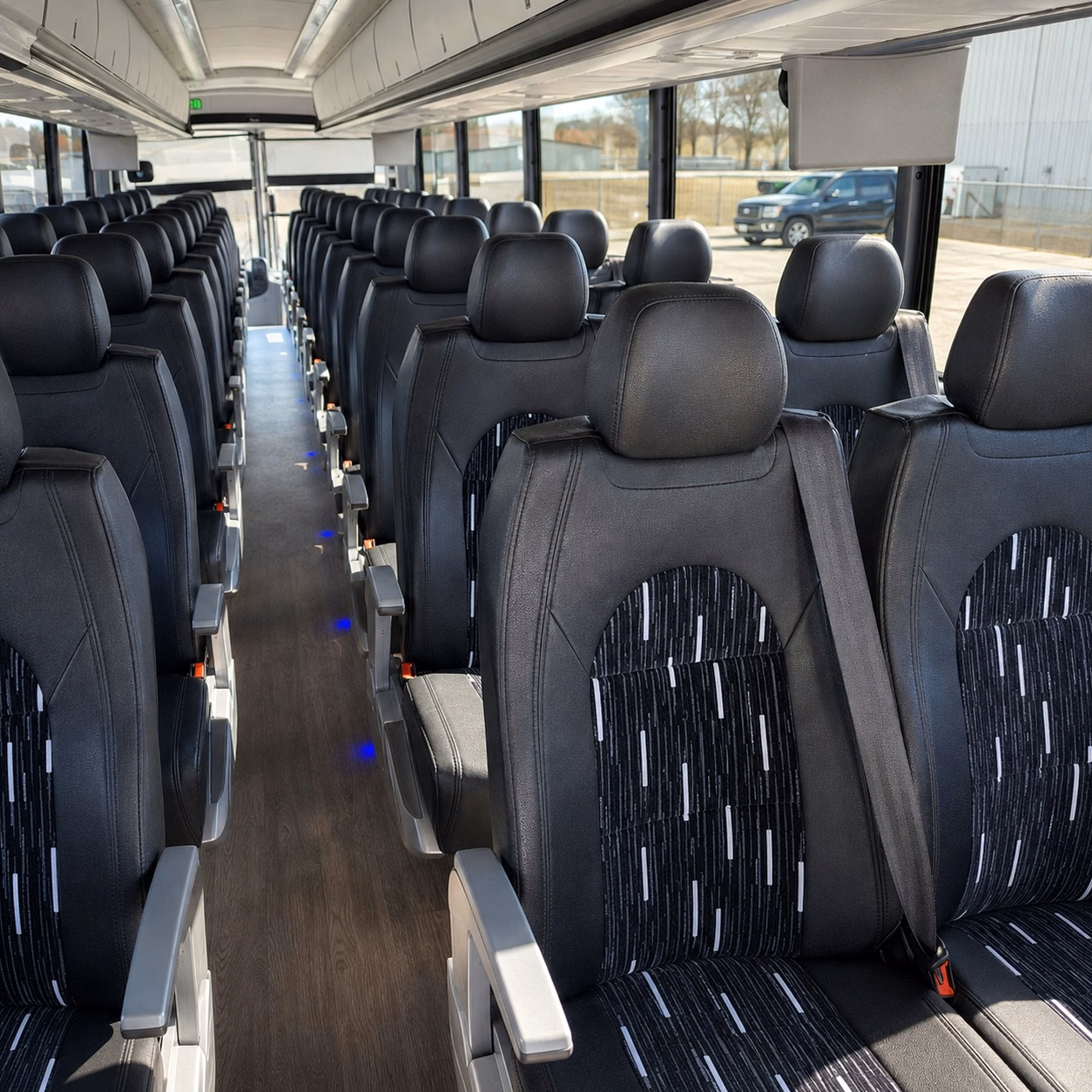 peoria charter bus interior