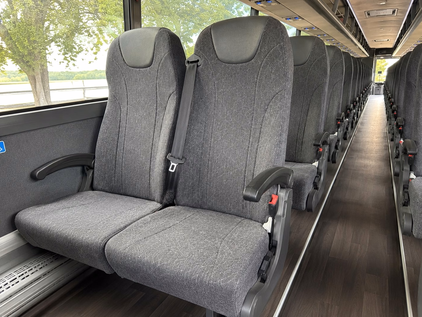 peoria charter bus rental interior